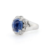 7.38 Sapphire Diamond Halo Ring