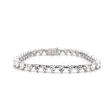 11.30ctw Sweetheart Tennis Bracelet