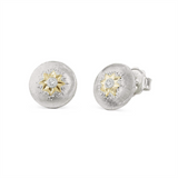 MACRI CLASSICA WHITE AND YELLOW GOLD SET EARRINGS WITH DIAMONDS