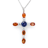 Diamond and Sapphire Cross