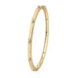 MACRI CLASSICA YELLOW AND WHITE GOLD BANDED BRACELET WITH DIAMONDS