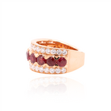 Ruby and Diamond Rose Gold Band