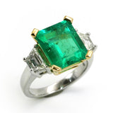 Platinum Emerald Ring