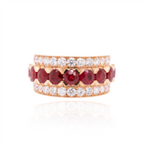 Ruby and Diamond Rose Gold Band