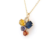 Prism Fancy Colored Sapphire Pendant