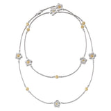 BLOSSOMS SILVER AND VERMEIL NECKLACE WITH DIAMONDS