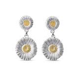 BLOSSOMS SILVER AND VERMEIL PENDANT EARRINGS