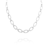 Diamond Oval Link Necklace