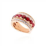 Ruby and Diamond Rose Gold Band
