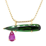 Sapphire and Tourmaline Pendant