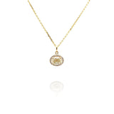 Oval Yellow Diamond Pendant