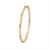 MACRI CLASSICA YELLOW AND WHITE GOLD BANDED BRACELET WITH DIAMONDS