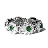 Round Emerald Chain Ring