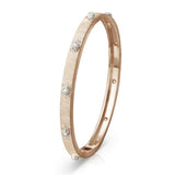 MACRI CLASSICA PINK AND WHITE GOLD BANDED BRACELET WITH DIAMONDS