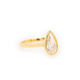 Pear Cut Bezel Set Diamond Ring