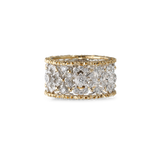 OPERA FULL PAVE' WHITE AND YELLOW GOLD ETERNELLE RING