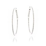 Gold Diamond Inside-Out Round Hoop Earrings
