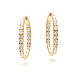 Inside-Out Oval Hoop Diamond Earrings