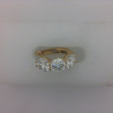 Diamond Three Stone Hoop