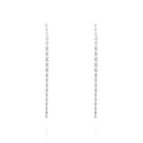Graduated Diamond Single Strand Drop Stud Earrings