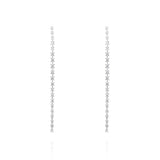 Graduated Diamond Single Strand Drop Stud Earrings