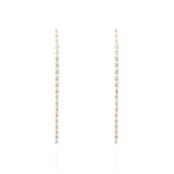 Graduated Diamond Single Strand Drop Stud Earrings