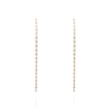 Graduated Diamond Single Strand Drop Stud Earrings