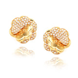 Flower Button Earrings
