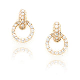 Door Knocker Diamond Stud Earrings