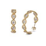 ÉTOILÉE HOOP HOOP EARRINGS IN YELLOW AND WHITE GOLD WITH DIAMONDS