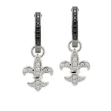 Diamond Fleur-De-Lys Earring Charms