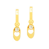 Cylinder Diamond Earring Charms