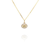 Oval Yellow Diamond Pendant