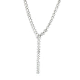 18k White Gold Diamond Lariat Necklace