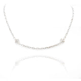 Estate Judith Ripka Diamond Station Necklace