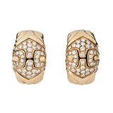 Bulgari Alveare Diamond Pave Gold Choker Necklace and Earrings