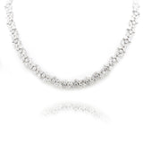 Pear, Marquise and Round Diamond Cluster Necklace