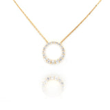 Open Diamond Circle Pendant