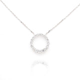 Open Diamond Circle Pendant