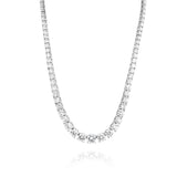 27.27 Carat Graduated Diamond Tennis Necklace