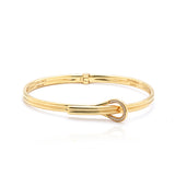 Minimalistic Diamond Loop Bracelet Yellow Gold