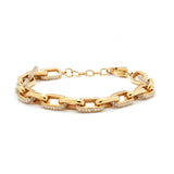 Pave Diamond Rounded Paperclip Bracelet