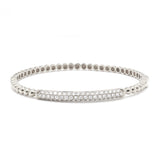 Pave Diamond Bar Beaded Bangle