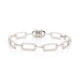 Pave Diamond Wide Link Bracelet
