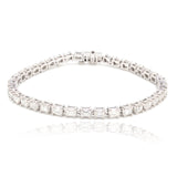 7 Carat Emerald Cut Diamond Tennis Bracelet