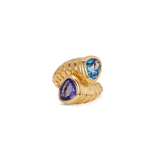 Toi et Moi Ring - Tanzanite & Blue Topaz