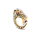 David Webb Zebra Ring