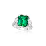 Emerald and Diamond Ring