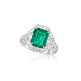 Emerald and Diamond Ring