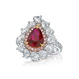 Pear Shaped Ruby Ring